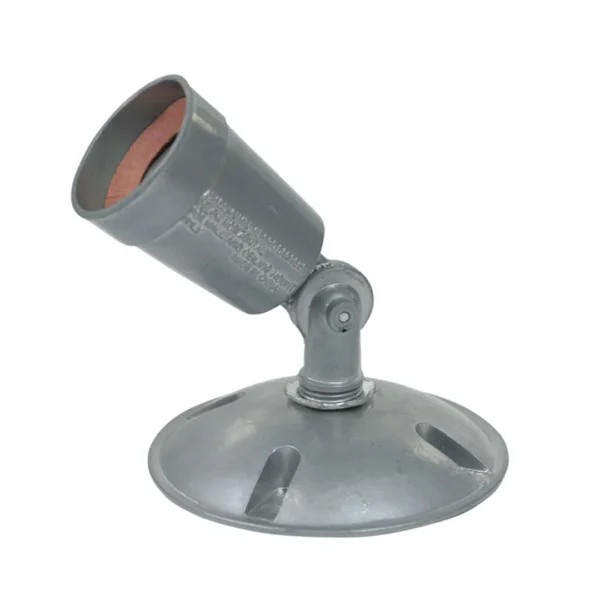 Base y porta reflector sencillo color gris