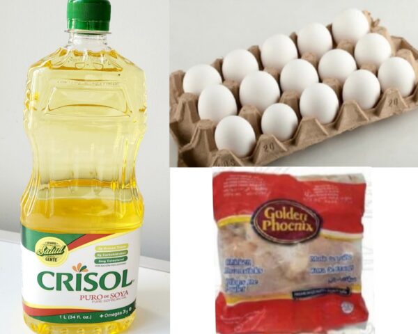 combo aceite pollo y huevo freshabana