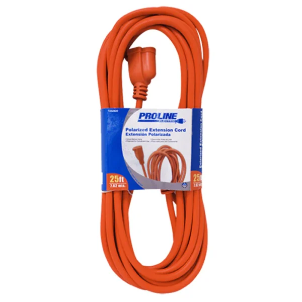 Extensión eléctrica polarizada de 25' 300V