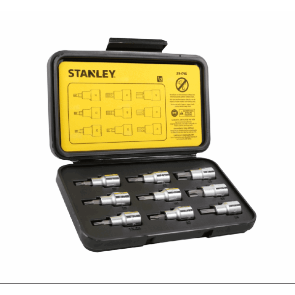 Juego de dados punta Torx con mando de 1-2 9 piezas