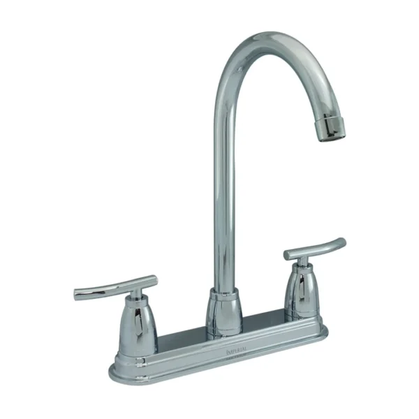 Llave de fregador cromada imperial de 8″