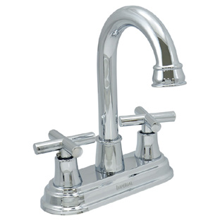 Llave de lavamanos de 4 cromada