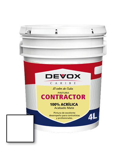 Pintura Devox Contractor Color BLANCO Formato 4 Litros