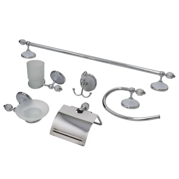 juego para baño de 6 piezas cromado